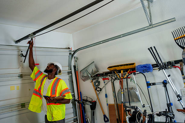 Professional Garage Door Panel Replacement technician working in Arlington, TX